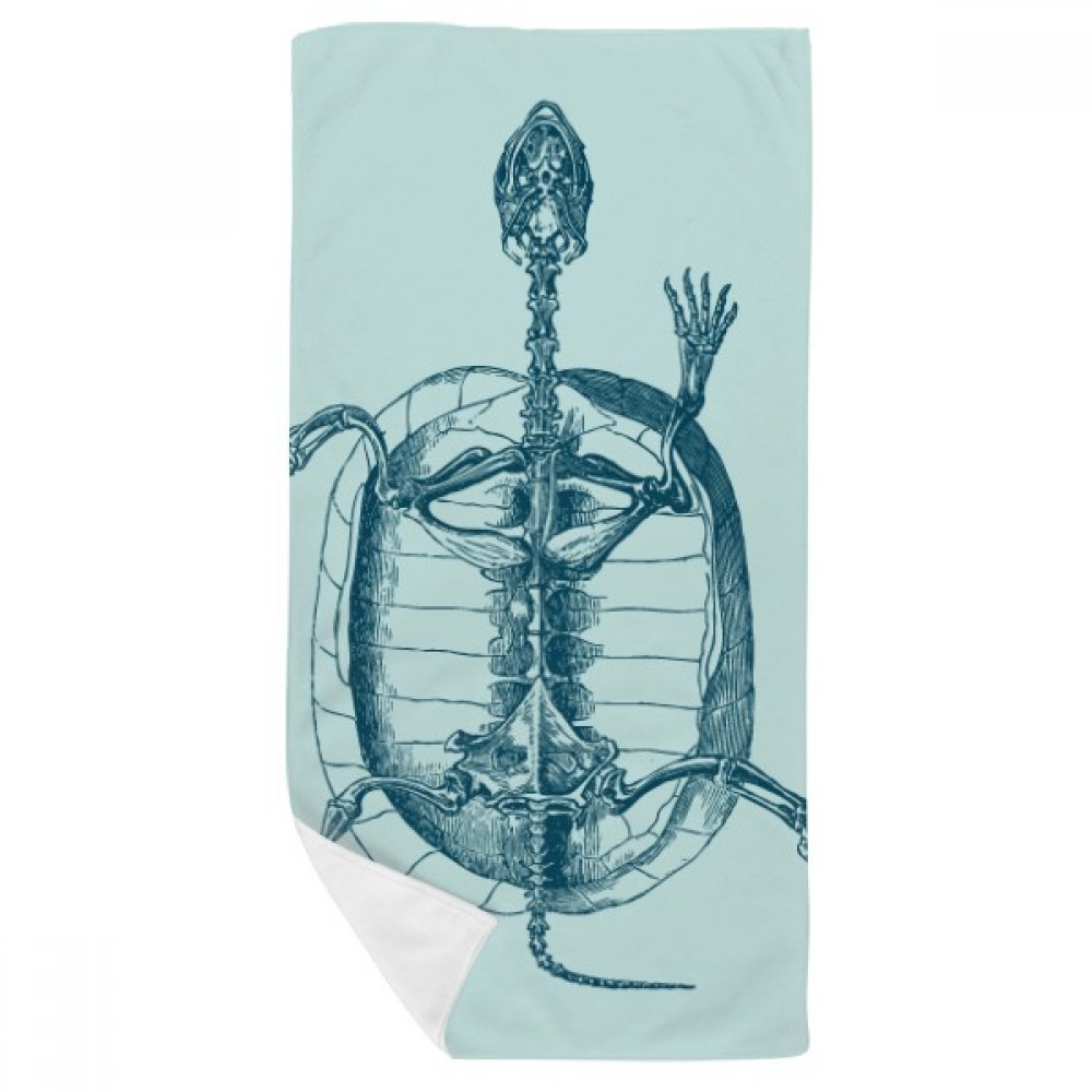 Serviette de bain anti-irritation sketch tortue gant de toilette 35x70cm