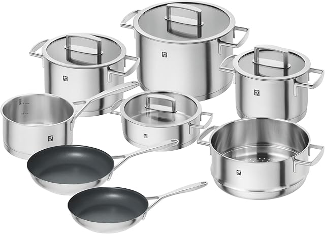 ZWILLING Vitality Zestaw Garnków, Stal Nierdzewna, Srebrny, 8-Częściowy