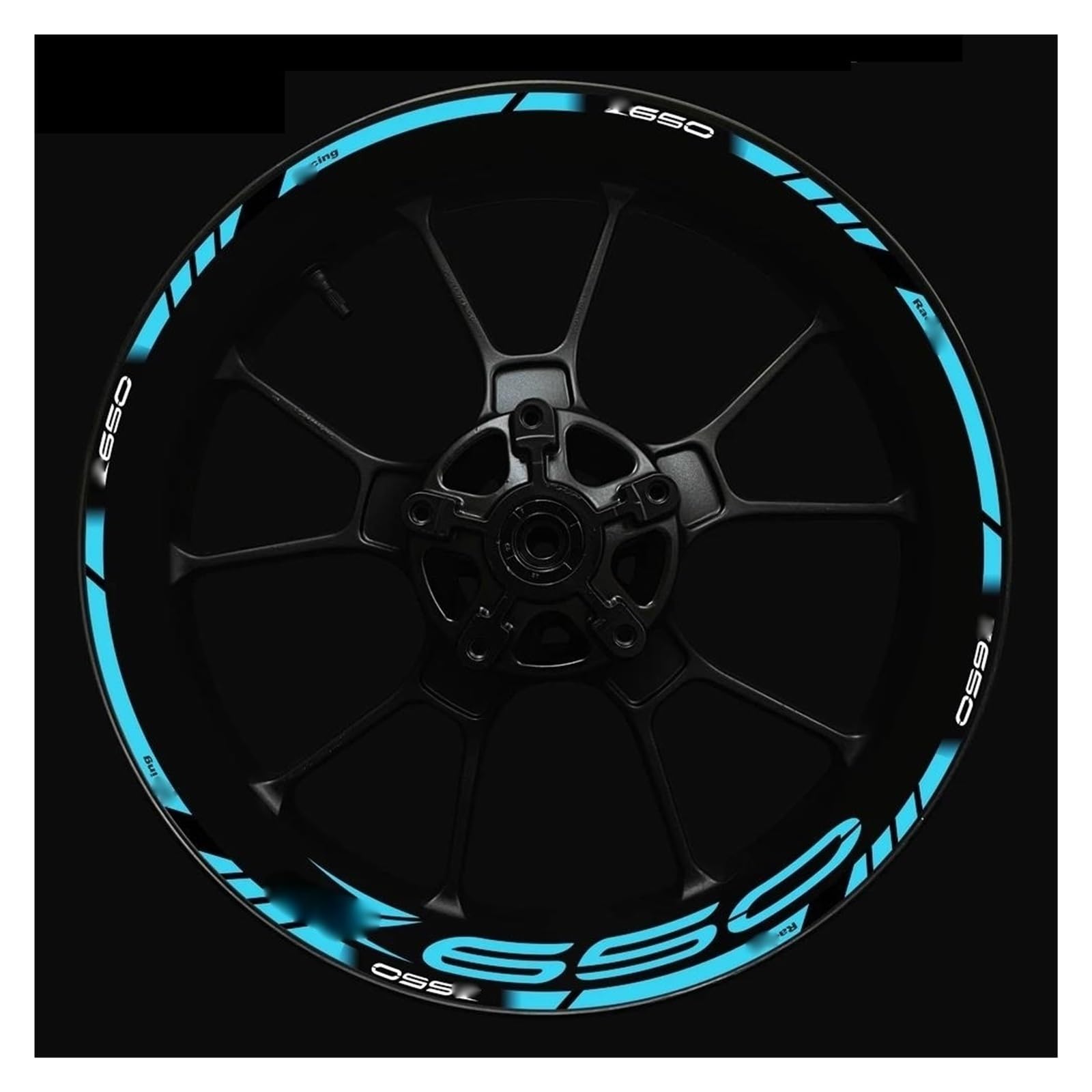 Modification Accessories Motorcycle Reflective Stickers 17 Inch Front And Rear Wheel Hub Decal Set For For Z650 Z 650(25)