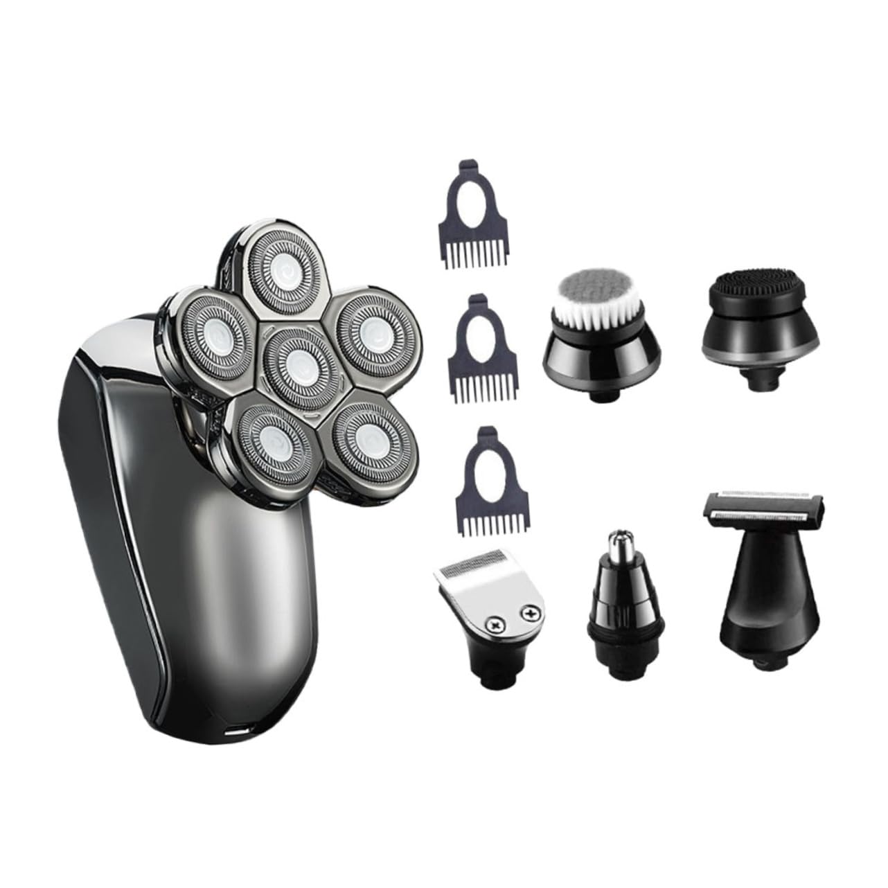 Rasoir Électrique Rechargeable Homme 5W, Six Têtes Étanches