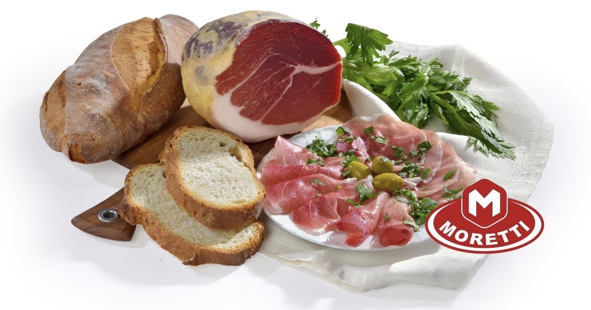 Moretti® Fiocco di Prosciutto Artigianale da 1,7 a 2 Kg sottovuoto Cuore di Prosciutto Crudo Stagionato Gusto delicato