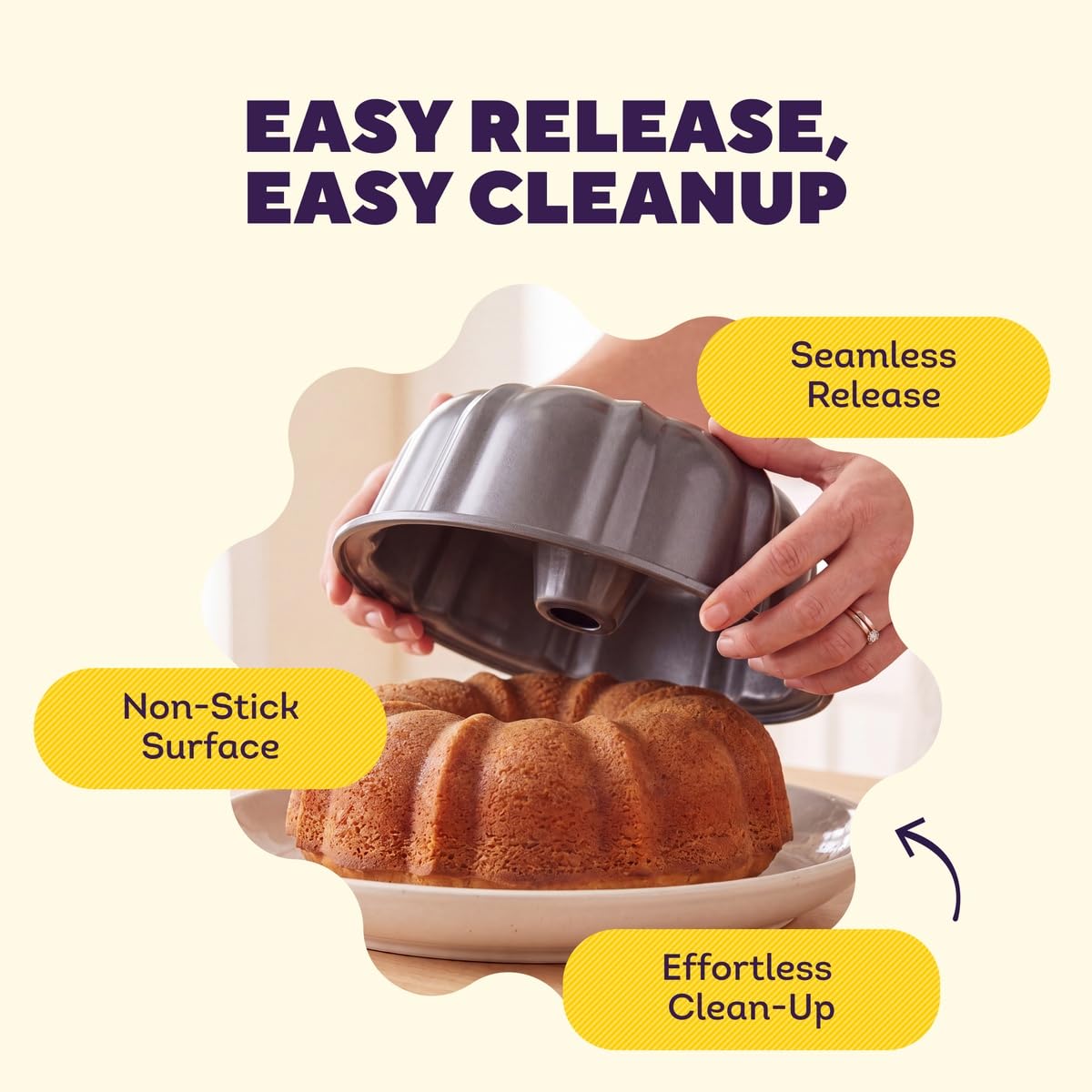 Wilton Gold Non-Stick Fluted Tube Cake Pan, Made Without PFAS, 9.49 in — Amazon image 5