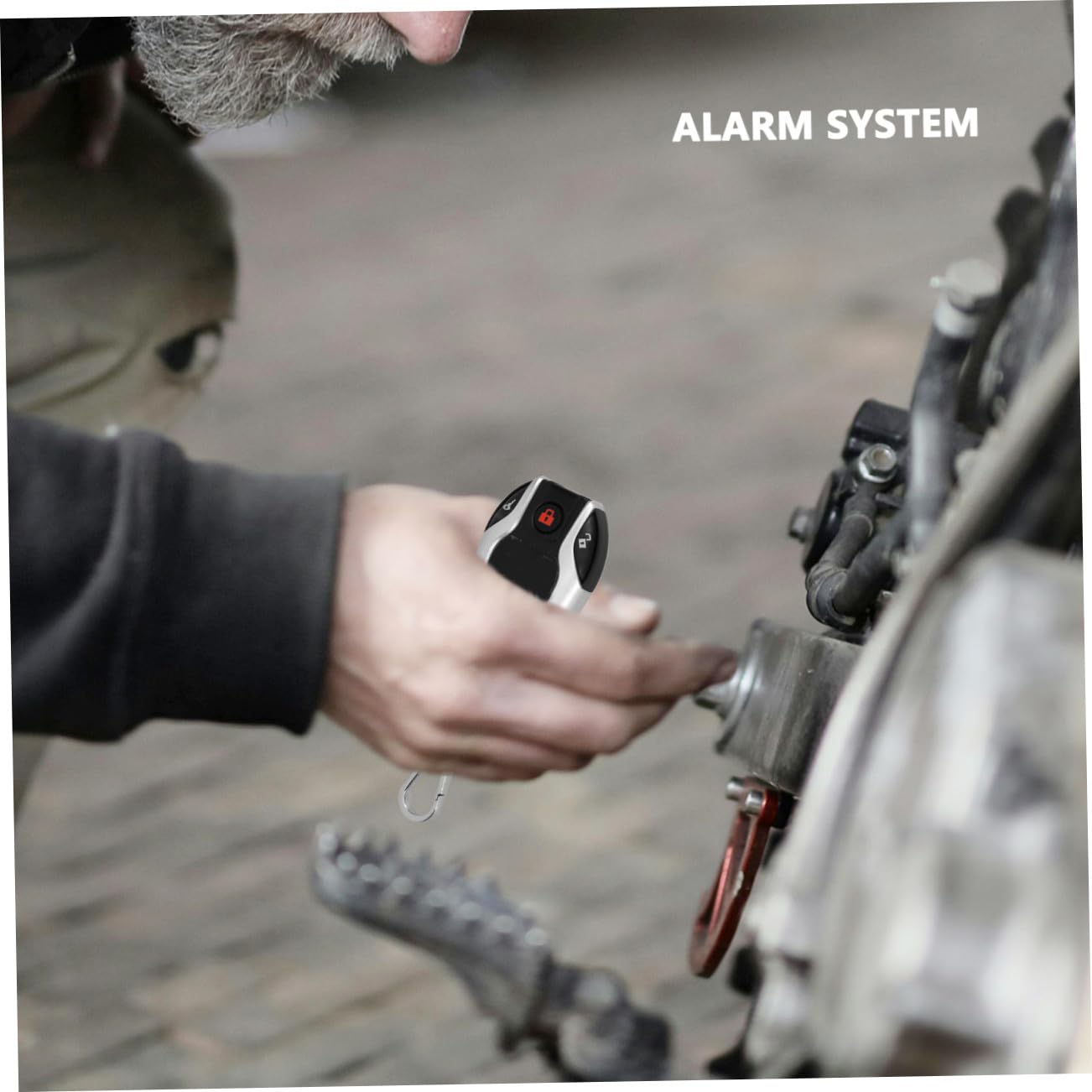 Outanaya Kit Antifurto per Moto con Avvio Remoto, Blocco Automatico, Sblocco e Funzione Spegnimento, Materiale Plastico, Telecomando Incluso, Antifurto per Motociclette