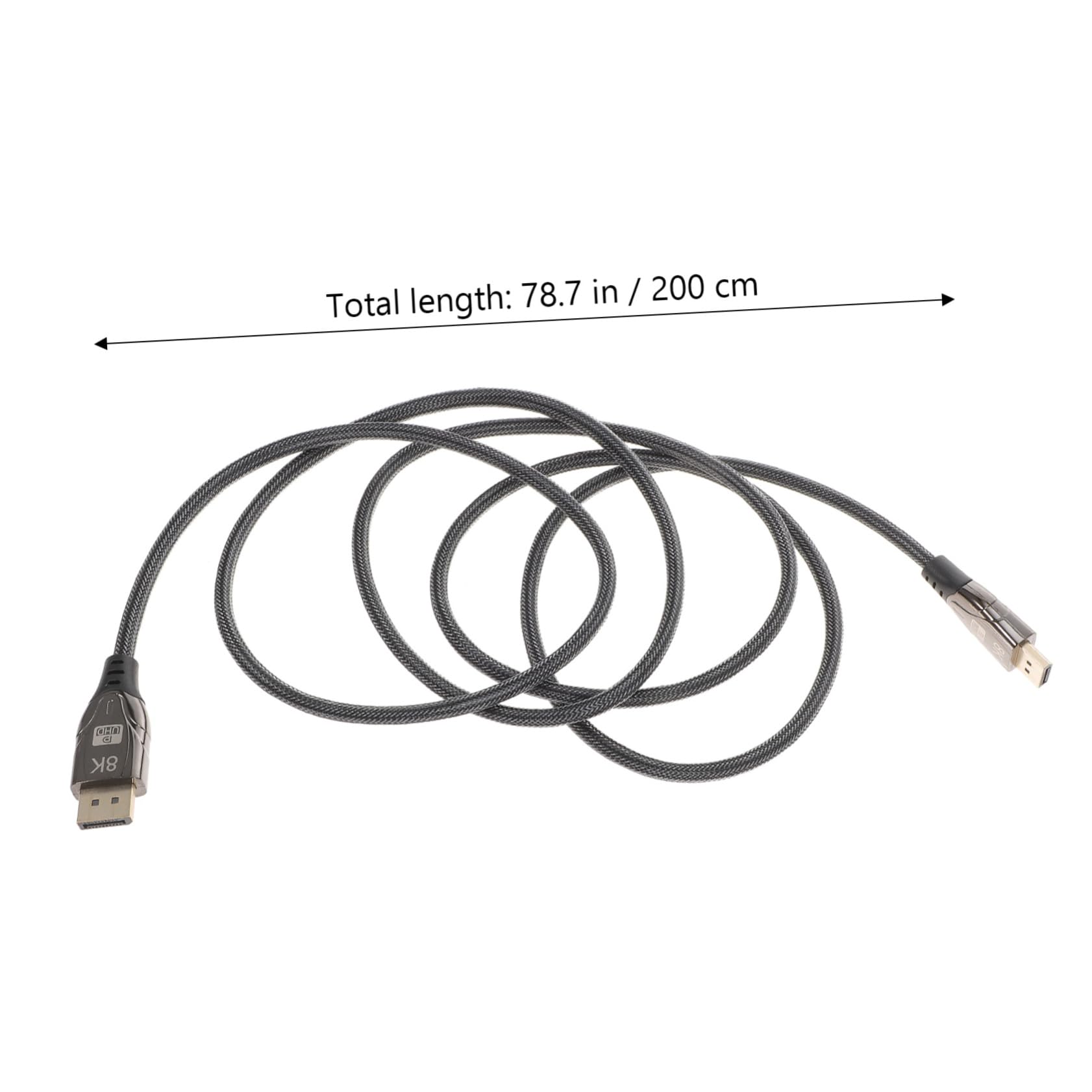 KONTONTY Long Length 2m Cable Display Port Cord for Gpu Pc 7680x4320 8k Support Random Color