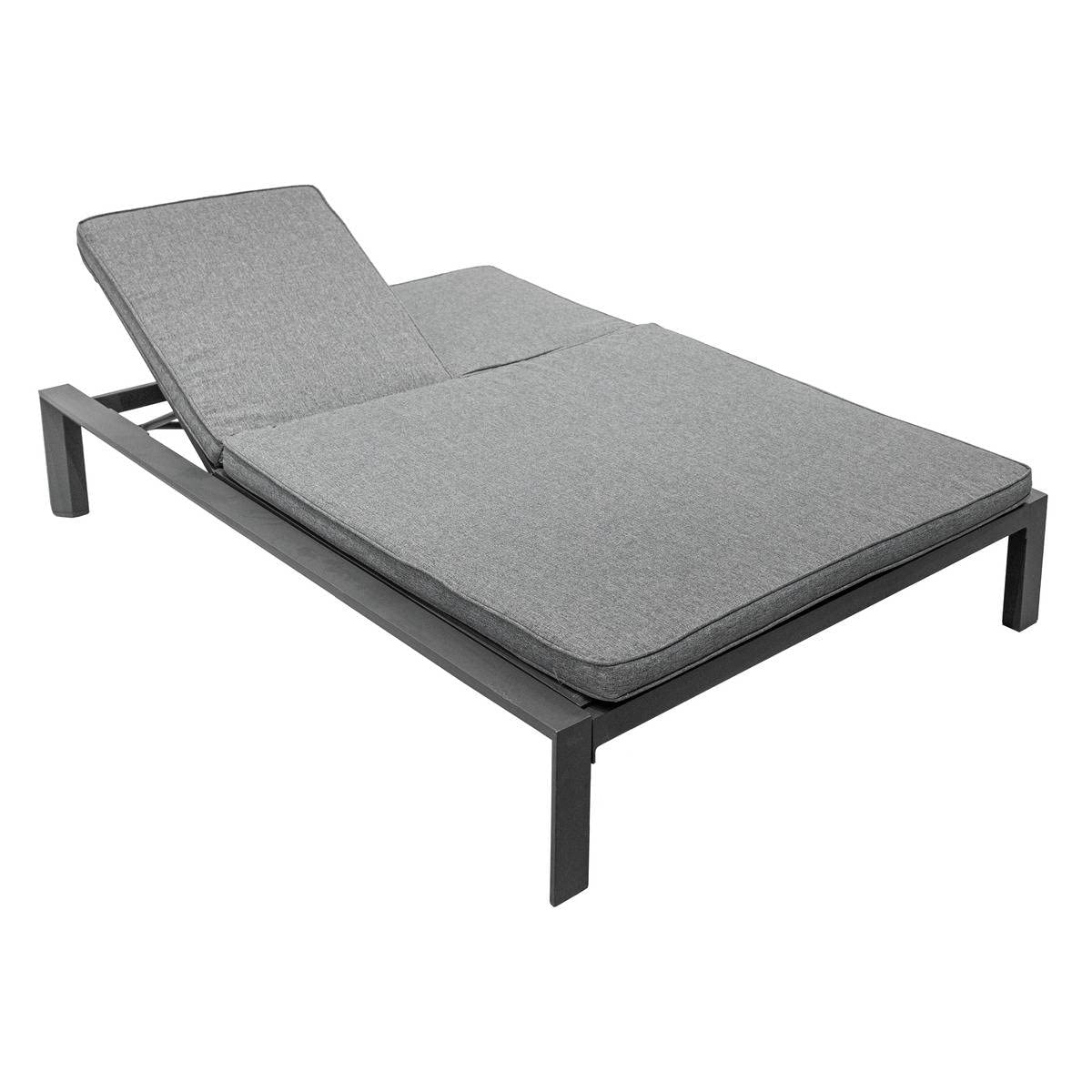 Hespéride - Lit de Piscine Double Évasion Anthracite et Graphite