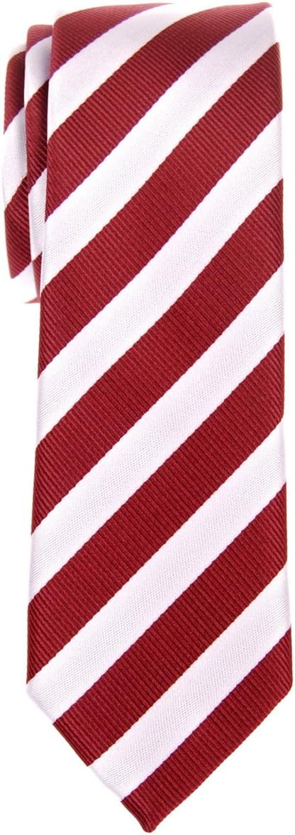 Retreez Exquisite Regimental Stripe Woven Microfiber Skinny Tie