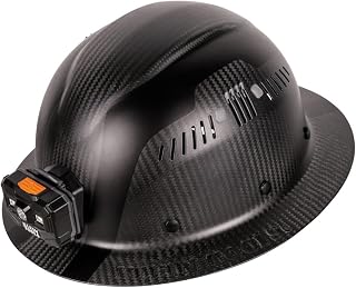 Klein Tools Hard Hat, K12 Series Carbon Fiber Full Brim, Vented, Class C, Type 1