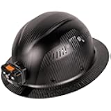 Klein Tools 60512 Hard Hat, K12 Series Carbon Fiber Full Brim, Rechargeable Headlamp, Vented, Class C, Type 1, Titan