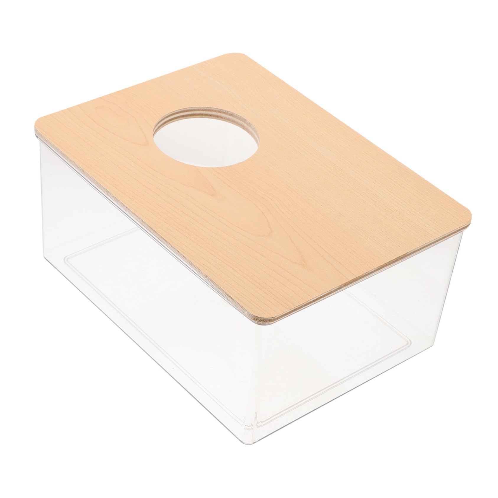 POPETPOP Transparente Hamster Sandbadebox Groß aus Acryl und Holz
