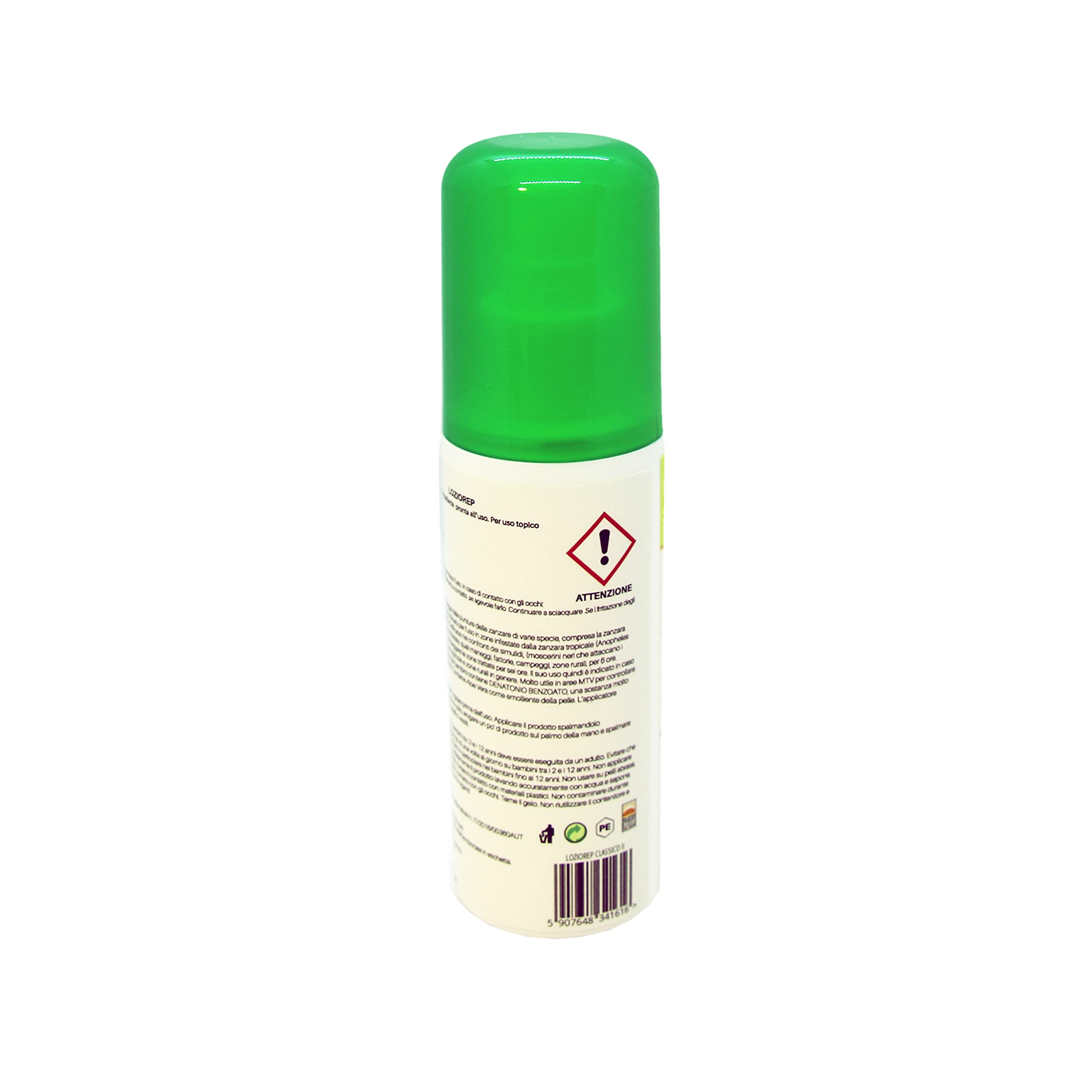 Loziorep Classico | Lozione Repellente Protegge Tutta La Famiglia da Zanzare, Zanzare Tigre | Protezione Insetto Repellente per Mani e Corpo | Lozione per Il Corpo | 2 Flaconi spray da 100ml