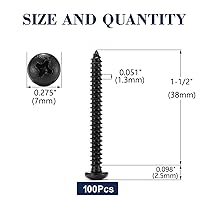 Vista 31 de Tornillo de madera #7 x 3/4 pulgadas, 100 unidades, 18-8 (304), cabeza de acero inoxidable, tornillos autorroscantes rápidos para paneles de yeso