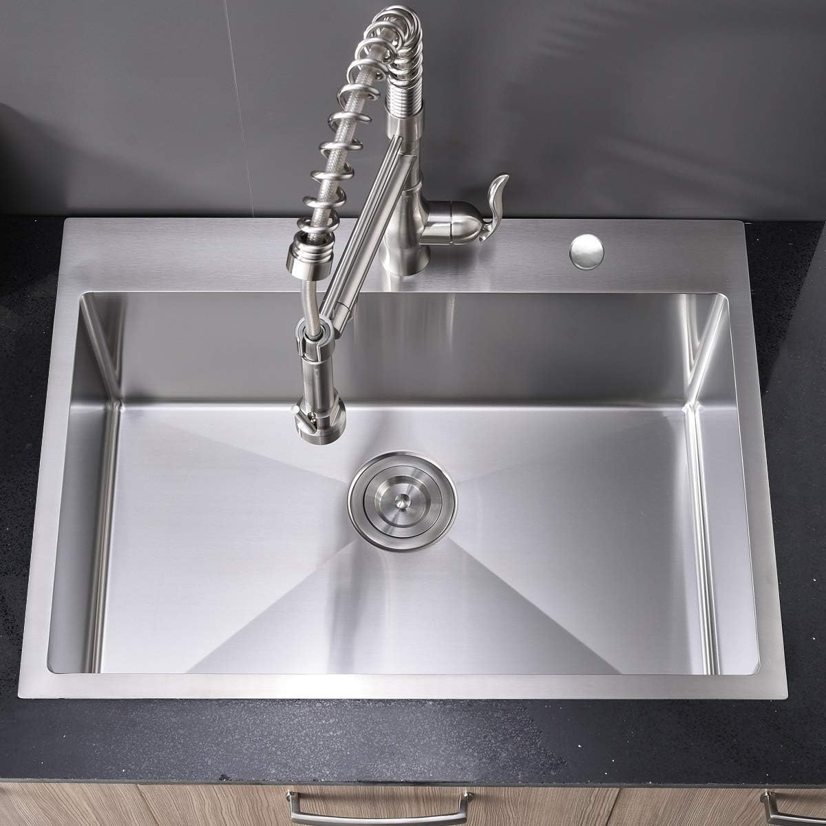 Amazon.com: SHACO 30x18 Inch Drop In Kitchen Sink,30 Inch Brushed ...