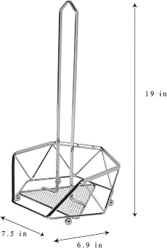 Kitchen Details Geode Paper Towel Holder | Countertop | Free Standing | Holds 1 Large Roll | Rust Resistant | Decorative | Chrome