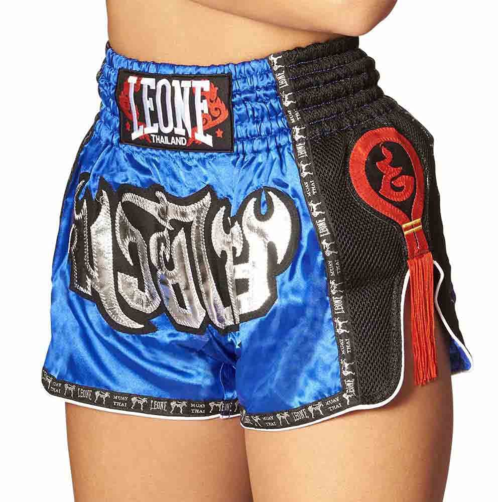 LEONE 1947, Bangkok Kick-thai Shorts, Unisex Adult, Blue, XL, AB754