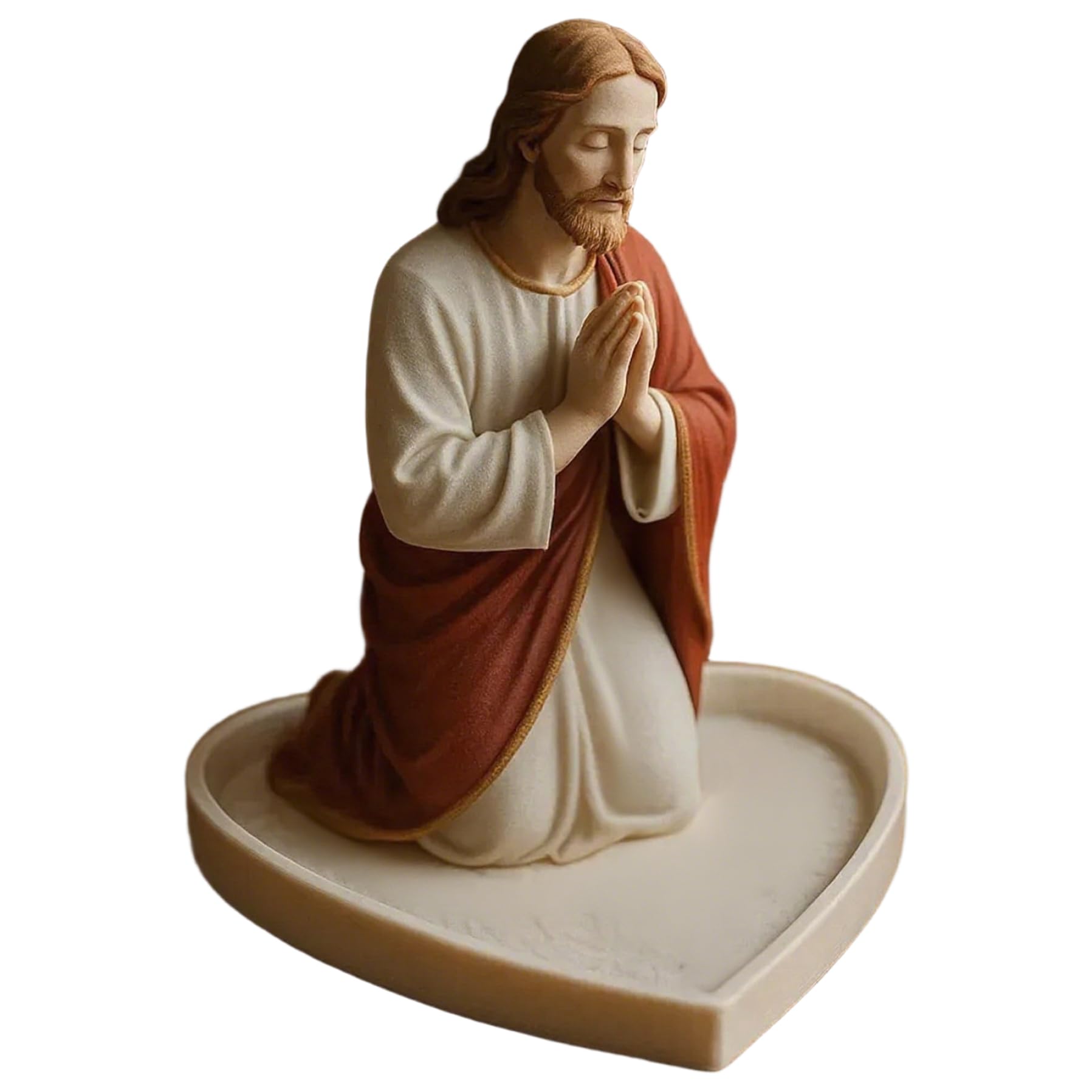 Support de chapelet statue de Jésus, cadeau catholique pour chrétiens