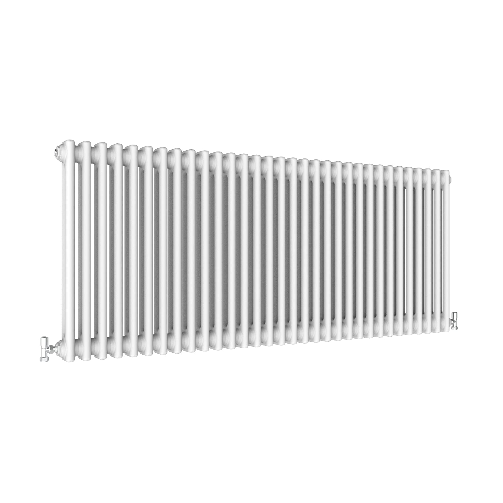 Traditional 2 Column Central Heating Radiator Horizontal Rads Cast Iron Style White 600x1460mm