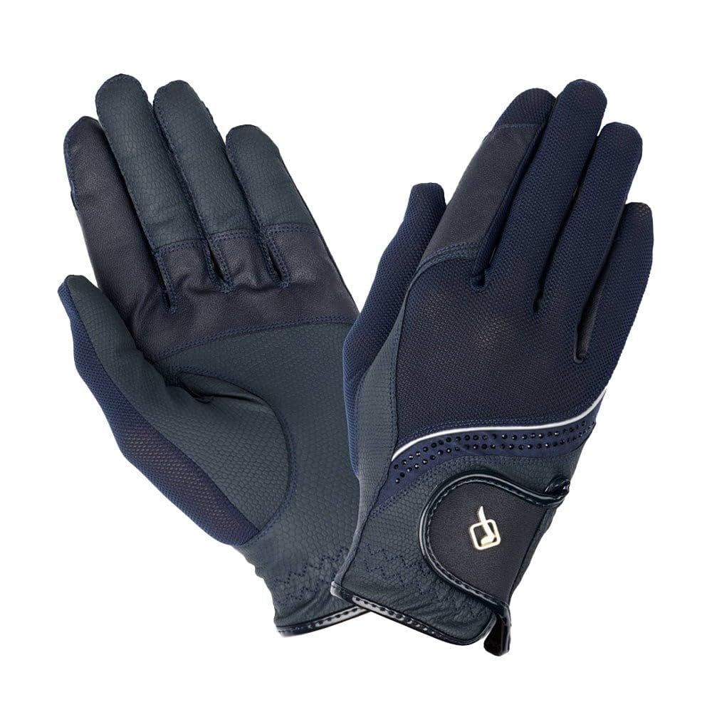 LeMieux Crystal Gloves - Equestrian Horse Riding Gloves - Navy - XXSmall โ image 1