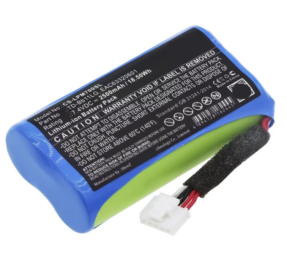 ZMLMAJJ EAC63320601 Speaker Battery - Compatible With LG Music Flow P7 NP7550 PJ9 PJS9W PJ9B PK7，Compatible With Xboom Go PK7(CS-LPM700SL 2500mAh)