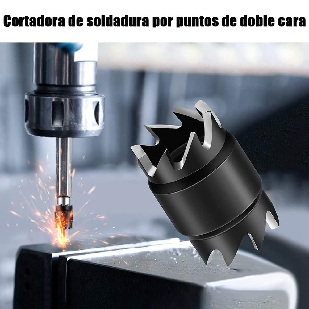 Treki 10PCS Cortador de Soldadura por Puntos HSS Brocas para Puntos de Soldadura 3/8" & 5/16" Separador de Panel para Taladro Eléctrico Herramienta de Trabajo de Cuerpo Automático