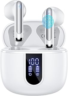 Wireless Earbuds, Bluetooth 5.3 Headphones with 4 Mics, ENC Noise Cancelling Bluetooth Earbuds, IPX7 Waterproof Ear Buds, ...