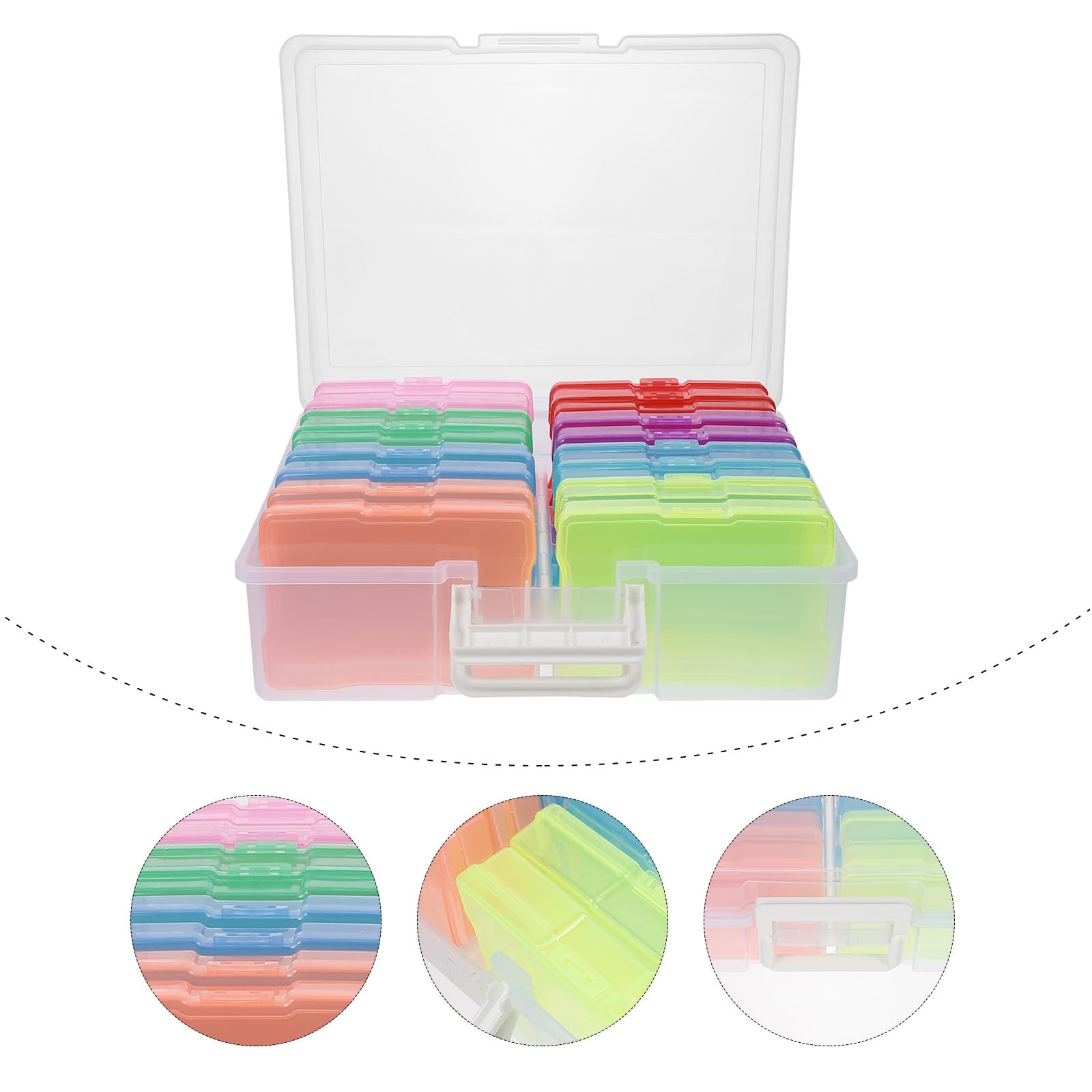 Caja Organizadora de Fotos de Plástico Pp de 4x6 Pulgadas para Almacenar y Organizar 2000 Fotos en Navidad o Manualidades