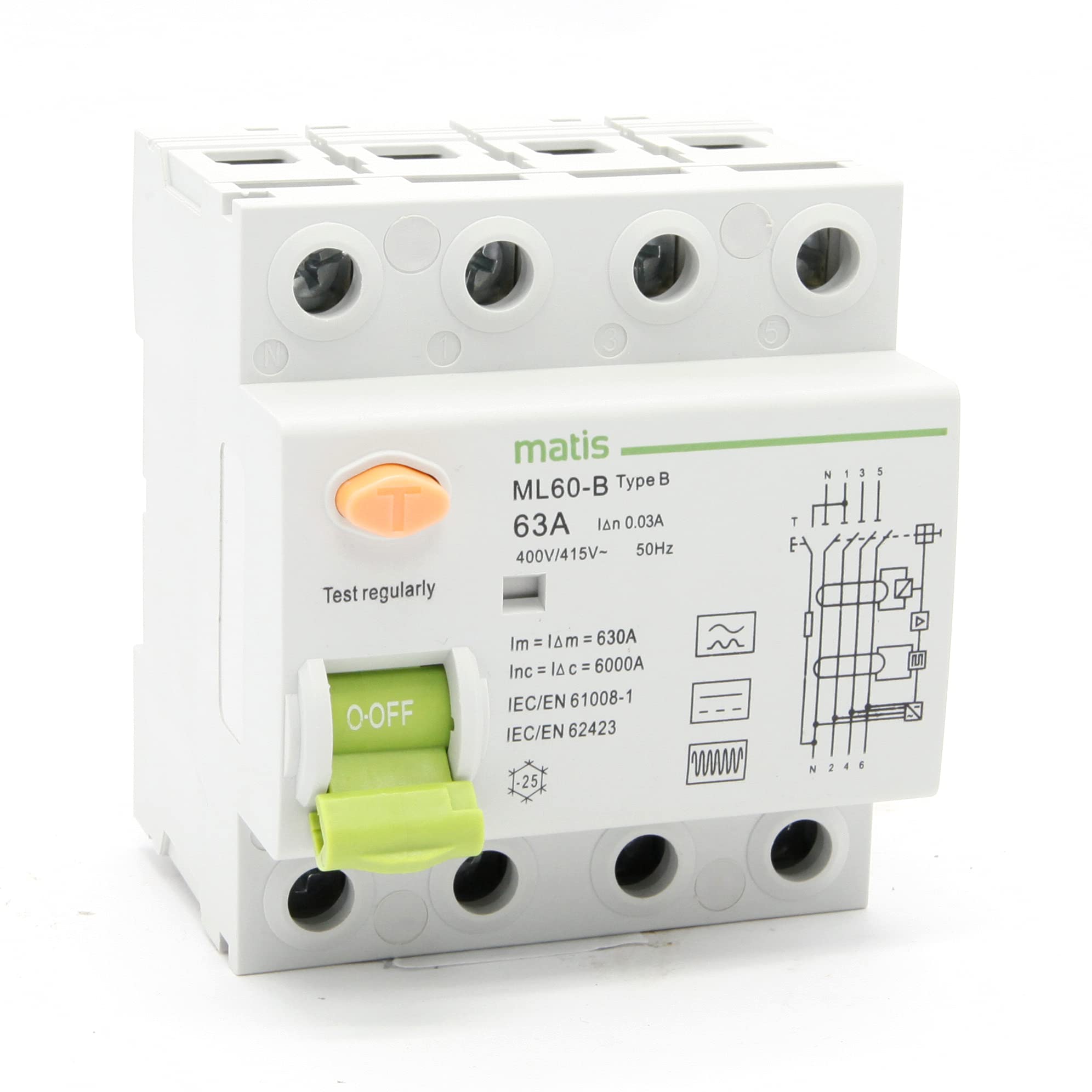 FI-Schutzschalter 100A - 300mA / 4-Pol/Typ B 100A