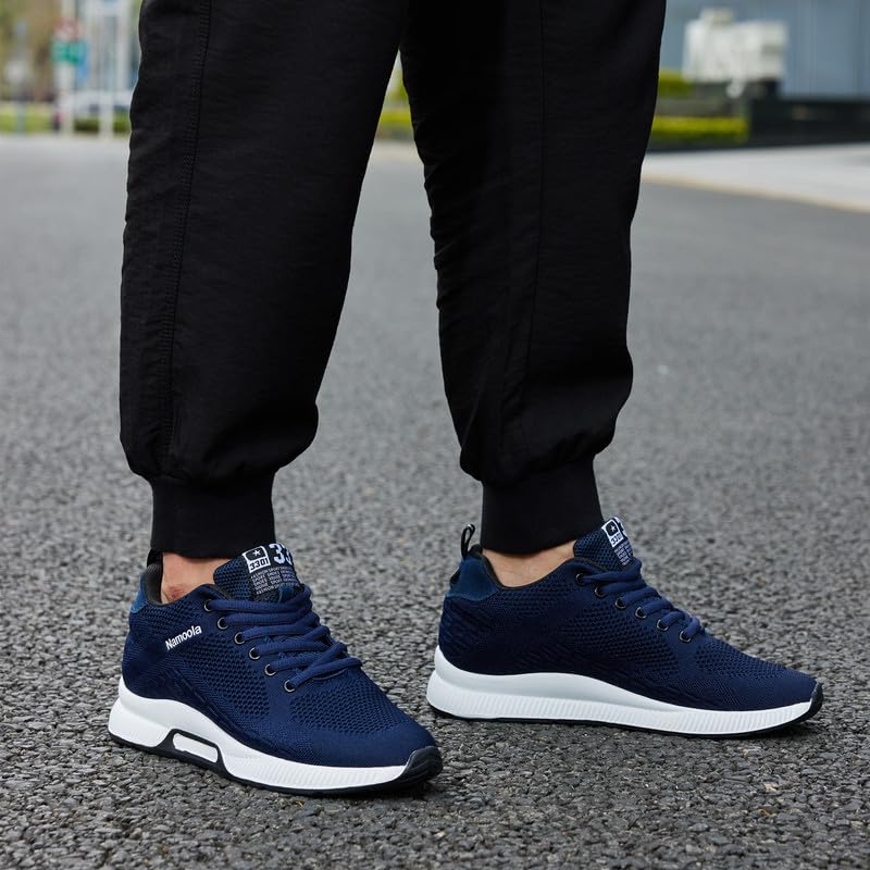 Image of Men's Invisible Height Increasing Elevator Shoes Lightweight Sport Shoes Height-Boosting Non-Slip Sneakers 2.4'' Taller