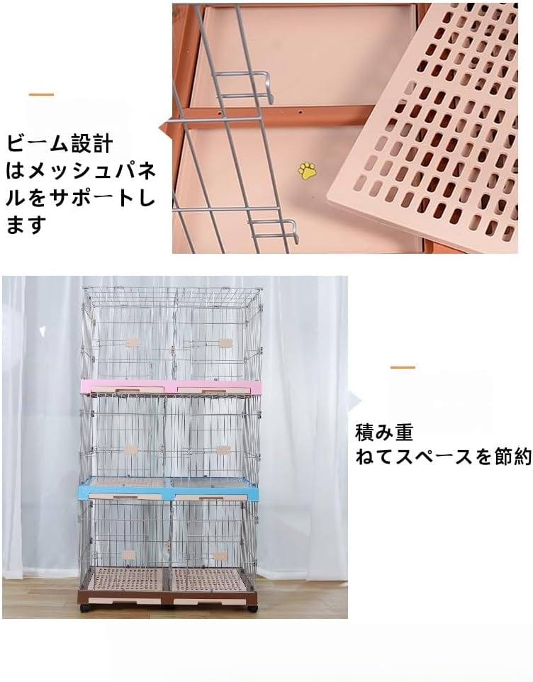 犬と猫用のロック可能なペットケージ、特大ケージ、屋内 犬と猫用のロック可能なペットケージ、特大ケージ、屋内