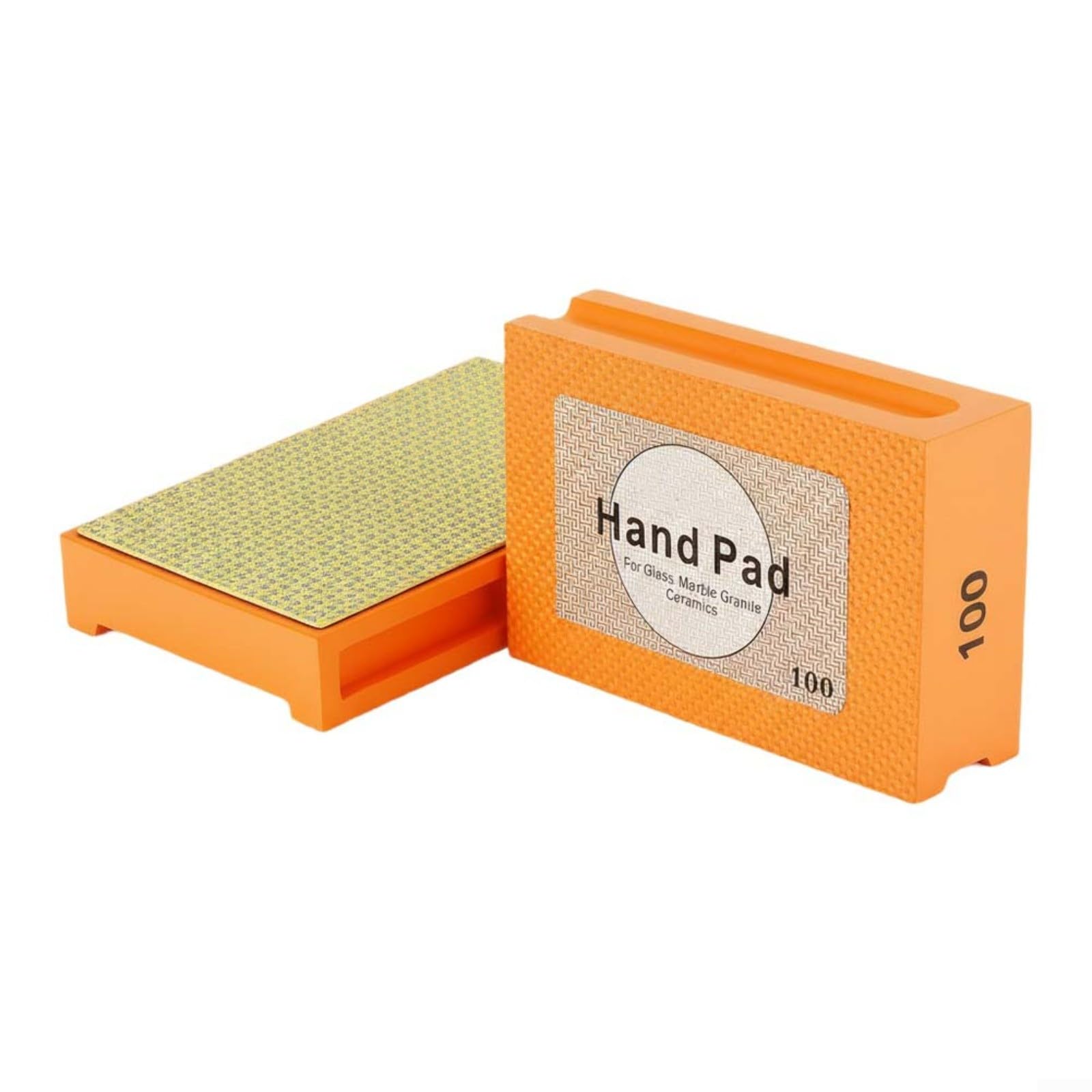 Paquete de 4 bloques de lijado con base de esponja, almohadillas de pulido a mano de grano 60/100/200/400 para uso en seco y húmedo, almohadilla de respaldo ergonómica de espuma para vidrio, madera