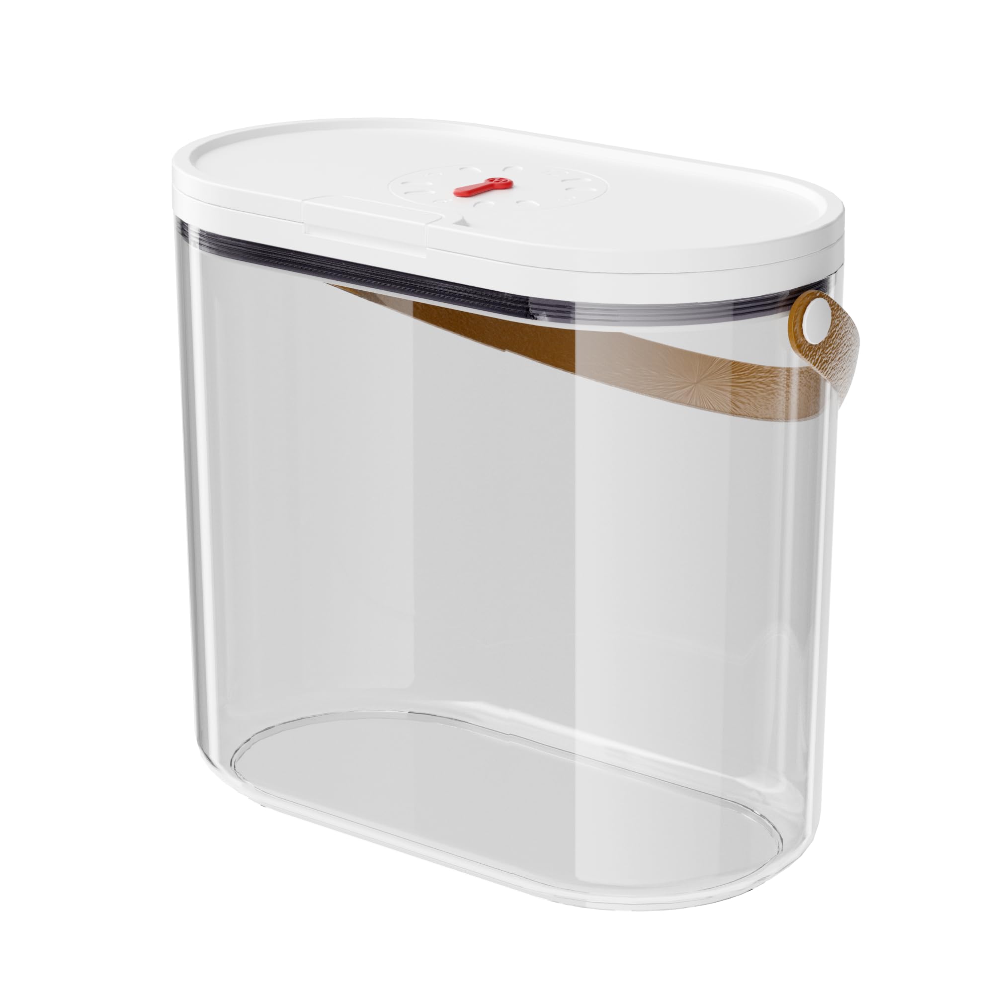 EPWIOR Pet Food Storage Container with Scoop, Flip-up Lid Airtight Container Transparent Dog Food Storage with for Cat & Cat Food Air Tight Food Container (6L)