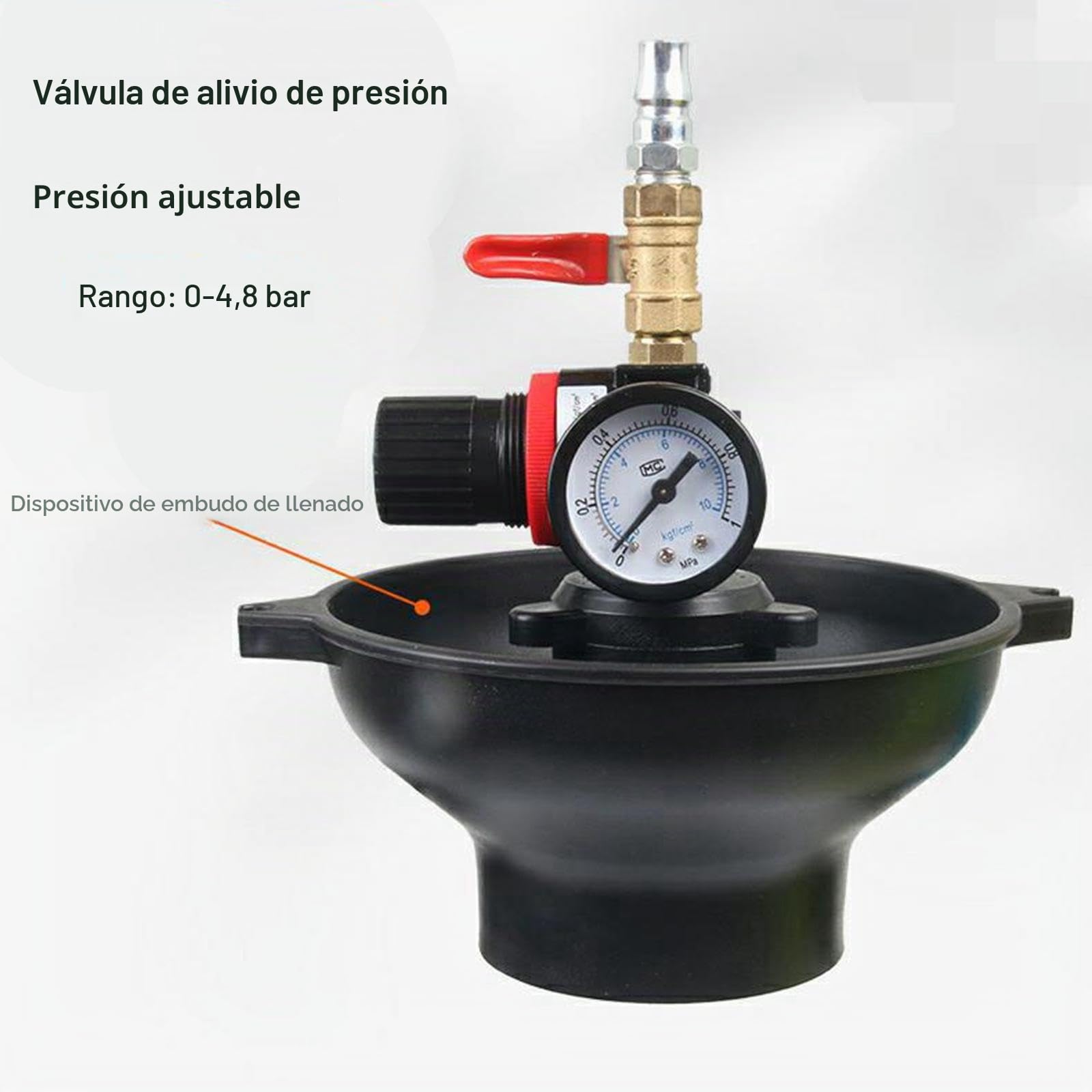 Bomba de Transmisión de 8L Aceite Herramienta Extraccion Coche Extractora Chupona Aceite Coche para Cambiar de Aceite Recarga ATF Llenado Caja Cambios Engranaje Evacuador con Adaptador