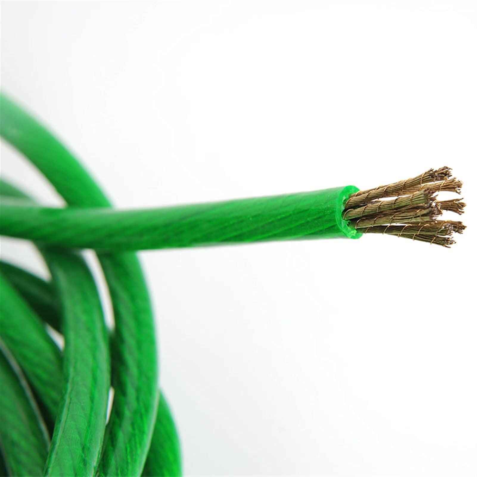 Cavo in Acciaio Inossidabile 100 Metri Filo d'Acciaio PVC. Cavo a Filo Flessibile Rivestito in Acciaio Inox per Cablaggio per stendibiancheria Greenhouse Green Brack Shed 2mm / 2.5mm 0820
