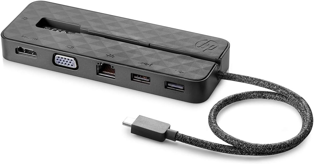 USB Type C Multi-Port Mini Docking Station (1PM64AA), Gray
