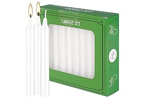Premium White Chime Candles for Rituals, Prayers, Birthdays, Meditation, and Altar