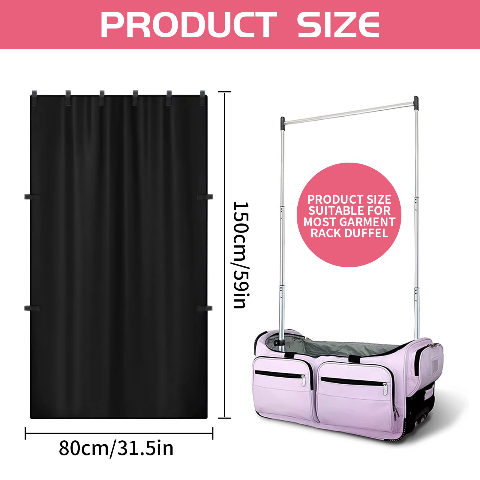 Privacy Curtain for Dance Bag with Rack – Portable Dance Bag Privacy Curtain for Quick Changing – Ideal for Dance Competitions, Performances & Travel – Easy Setup, Lightweight & Compact