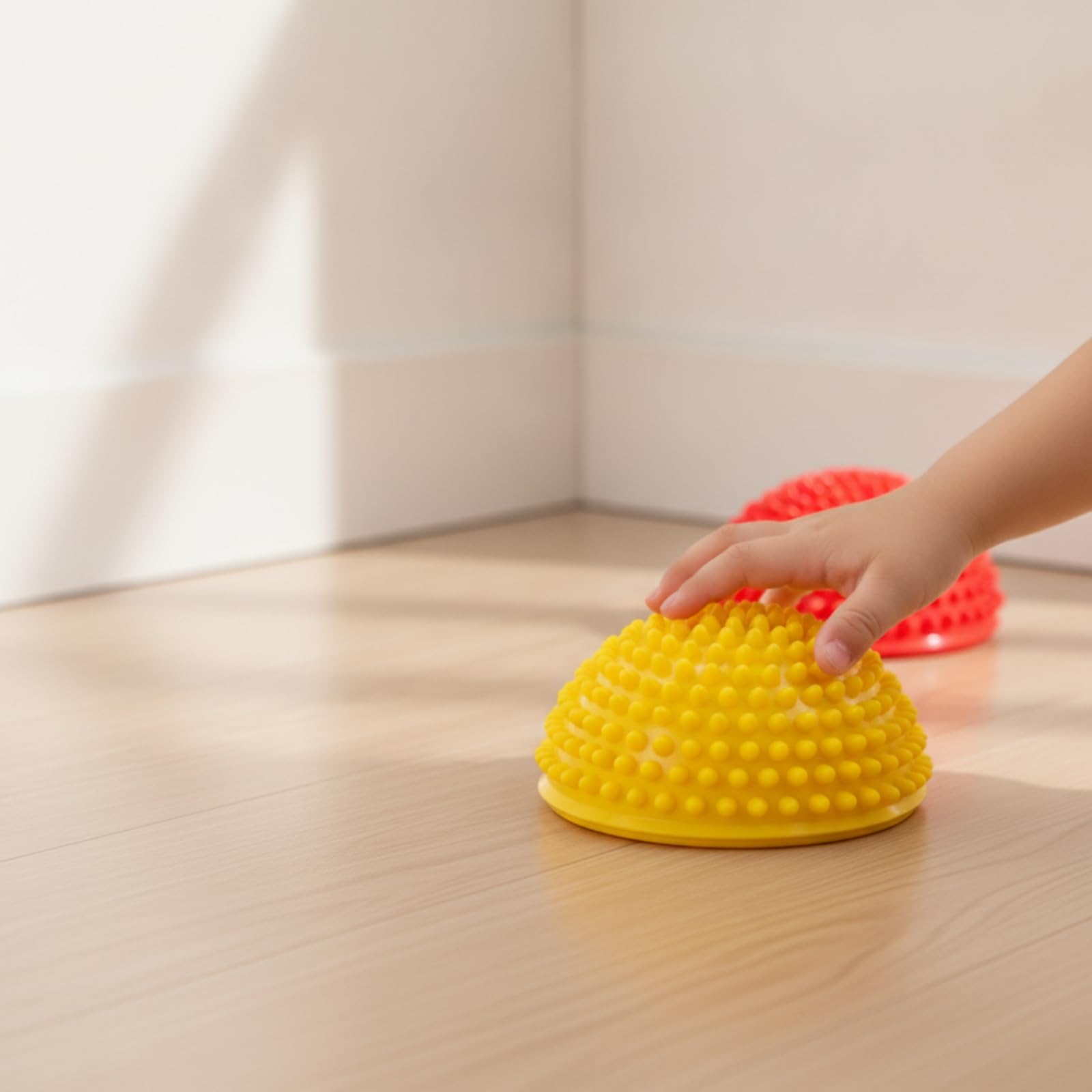 4 Piezas Pelota Sensorial para Niños con de Equilibrio Semiesferas Piedras Sensoriales Recubrimiento Bumpy en PVC Apto para Propiocepción Fortalecimiento de la Juegos de Movimiento en Casa