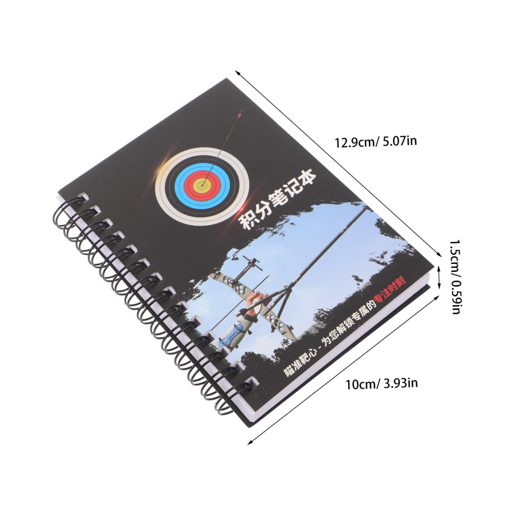 Cuaderno de puntuación para tiro con arco, tamaño pequeño portátil, numerosas hojas, registro de puntuación multifuncional para competiciones y entrenamientos deportivos