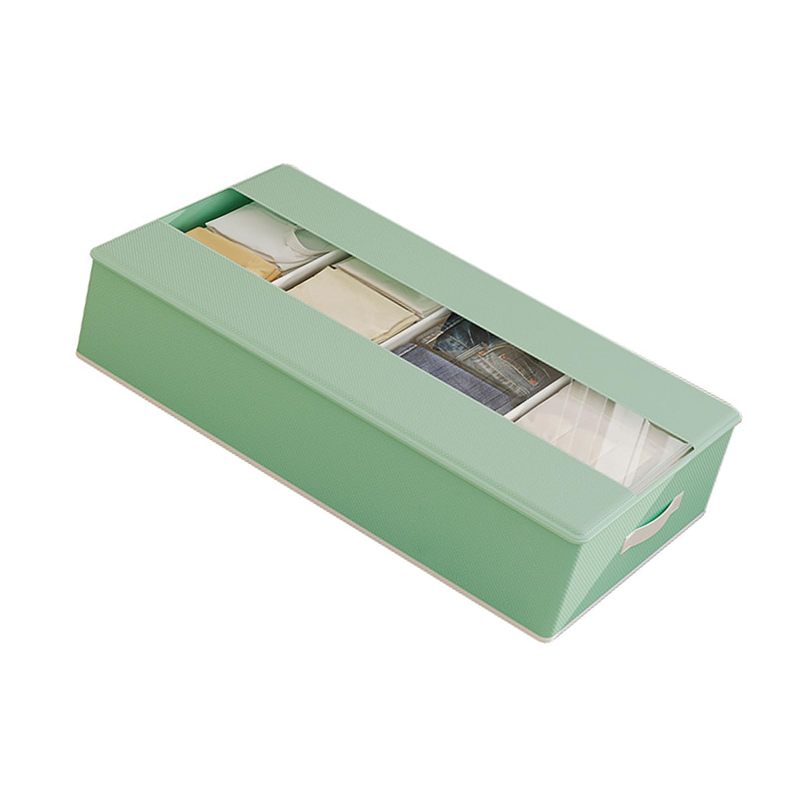 JTQYFI Multipurpose Underbed Storage Organizers with Sturdy PVC Covers Large Capacity Each for Efficient Space Saving Foldable Storage Bag