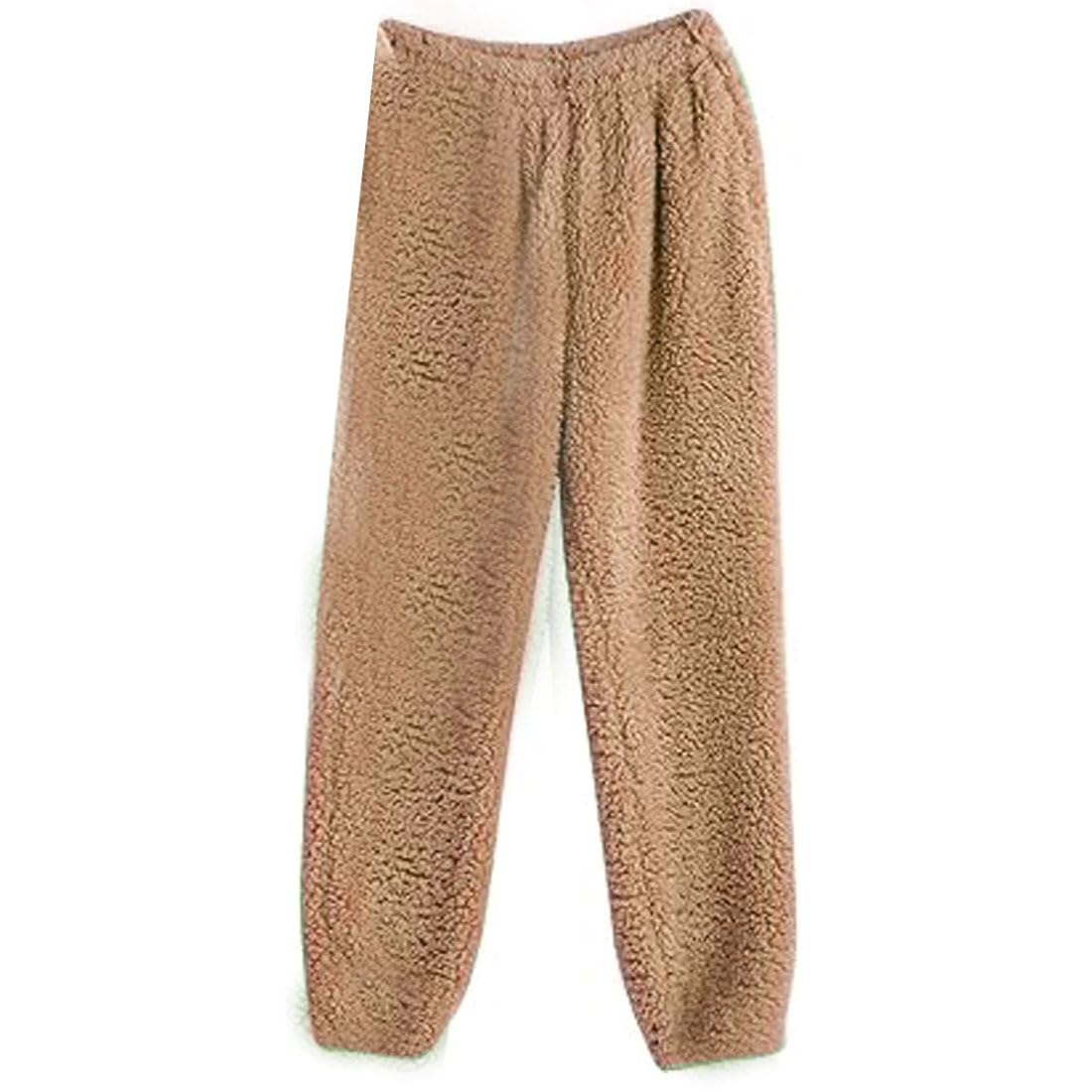 Women's and Men's Wool Fleece Lined Exercise Running Gym Trousers Pajama Yoga Pants/Autumn/Winter Outfits-image-14