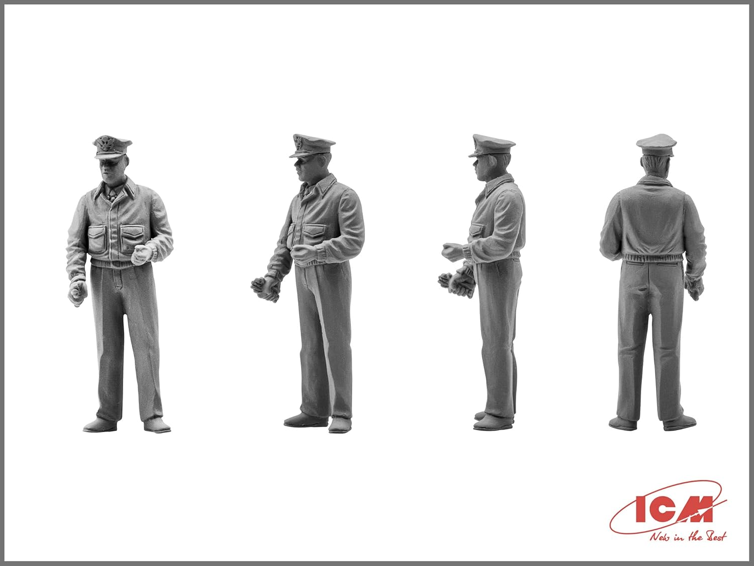 ICM 48125 - Airplane Model Mustang P-51B with USAAF Pilots and Ground Personnel. Plastic Military Plane - Scale 1:48