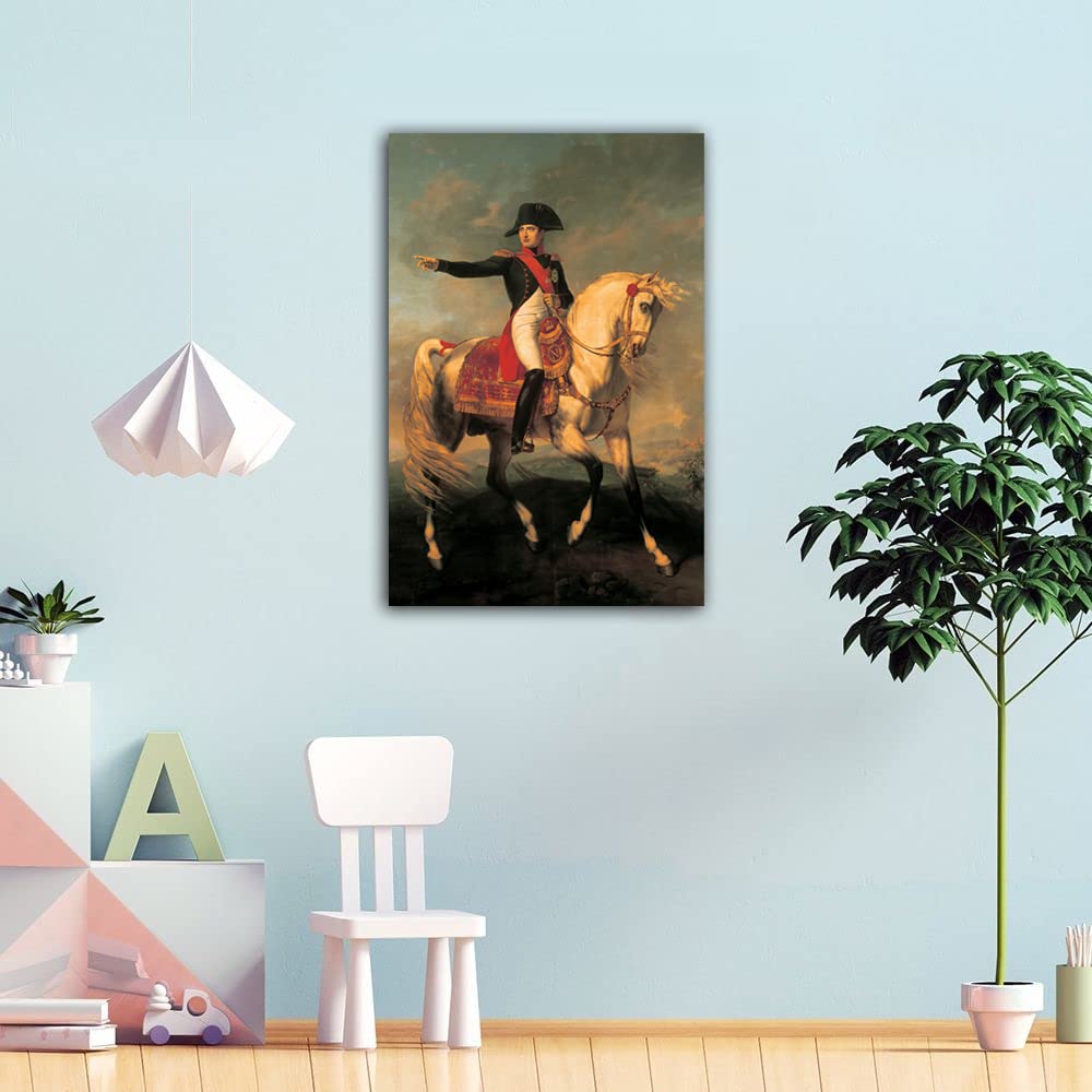 Amazon.co.jp: QUNYAAE ナポレオンボナパルトの肖像 馬の上の