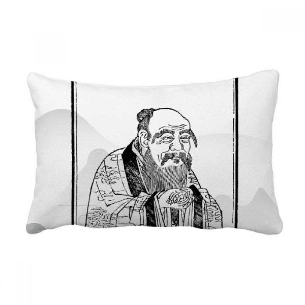 Oreiller lombaire Lao Tseu coussin de canapé contre le mal de dos multicolore