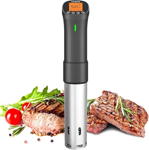INKBIRD Wifi Sous Vide Cooker, 1000W Sous Vide máquina, control remoto de inmersión circulador con APP Recetas Temporizador Alarma Notificación