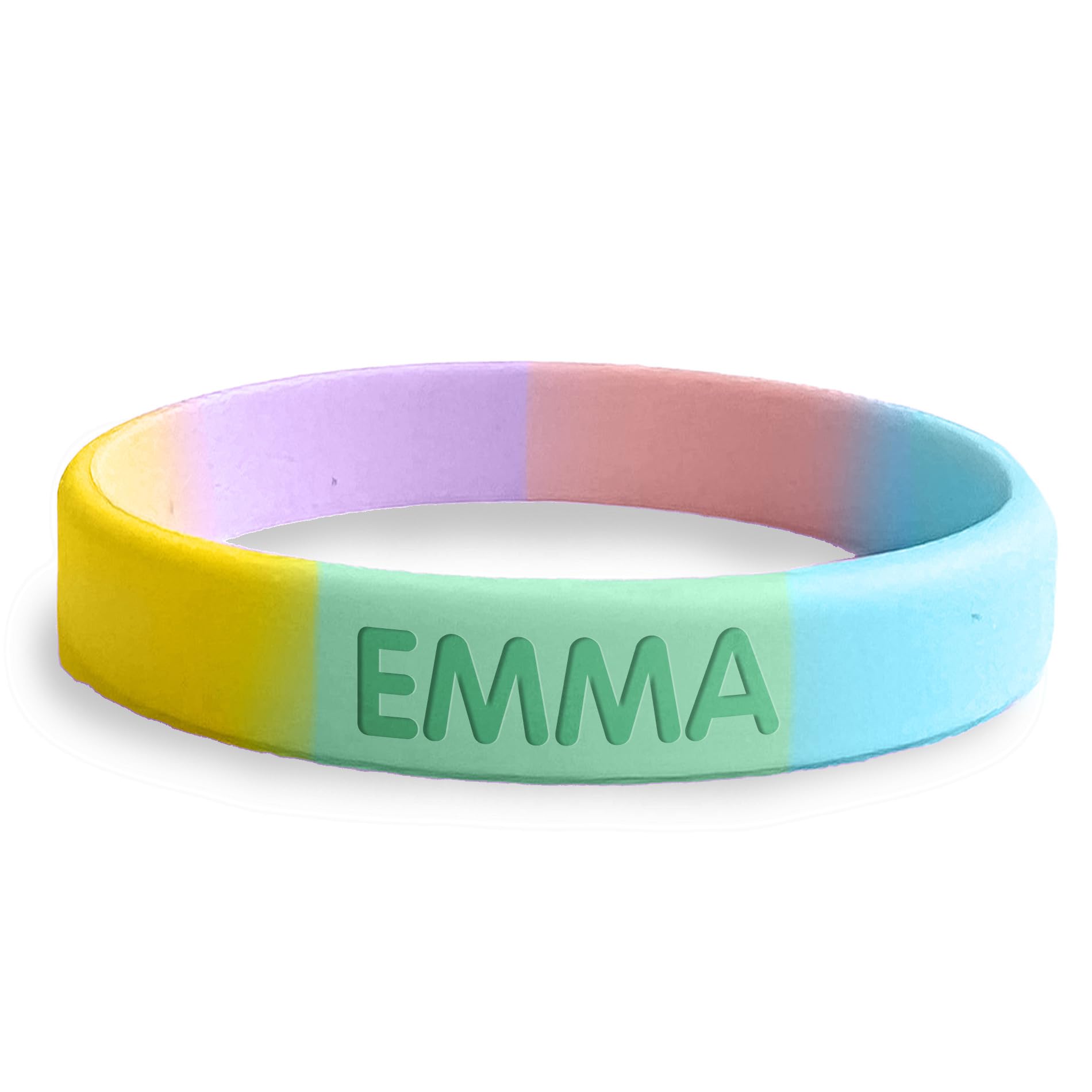 Pulsera personalizada SOS para niños de silicona Ideal para salidas y paseos. En varios tamaños y colores. Resistente al agua y duradera.