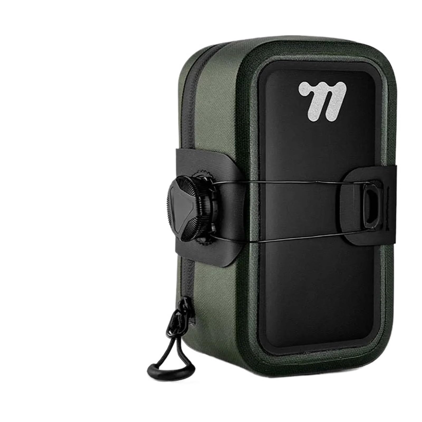 Mini borsa da sella for bicicletta impermeabile senza cuciture in TPU 600D da 1 pz