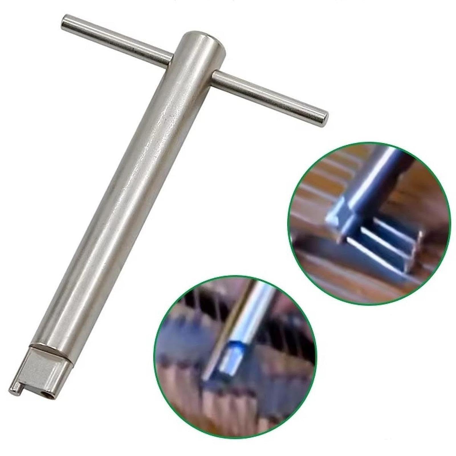 Llave Afinadora Piano Herramienta Reparación Afinación Portátil Compacta de Acero Aleado Adecuada para Principiantes Profesionales Escenarios