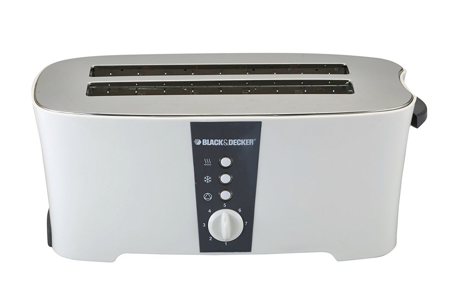 Black & Decker 1350W 4 Slice cool touch Toaster with Electronic Browning Control White ET124-B5 2 Years Warranty