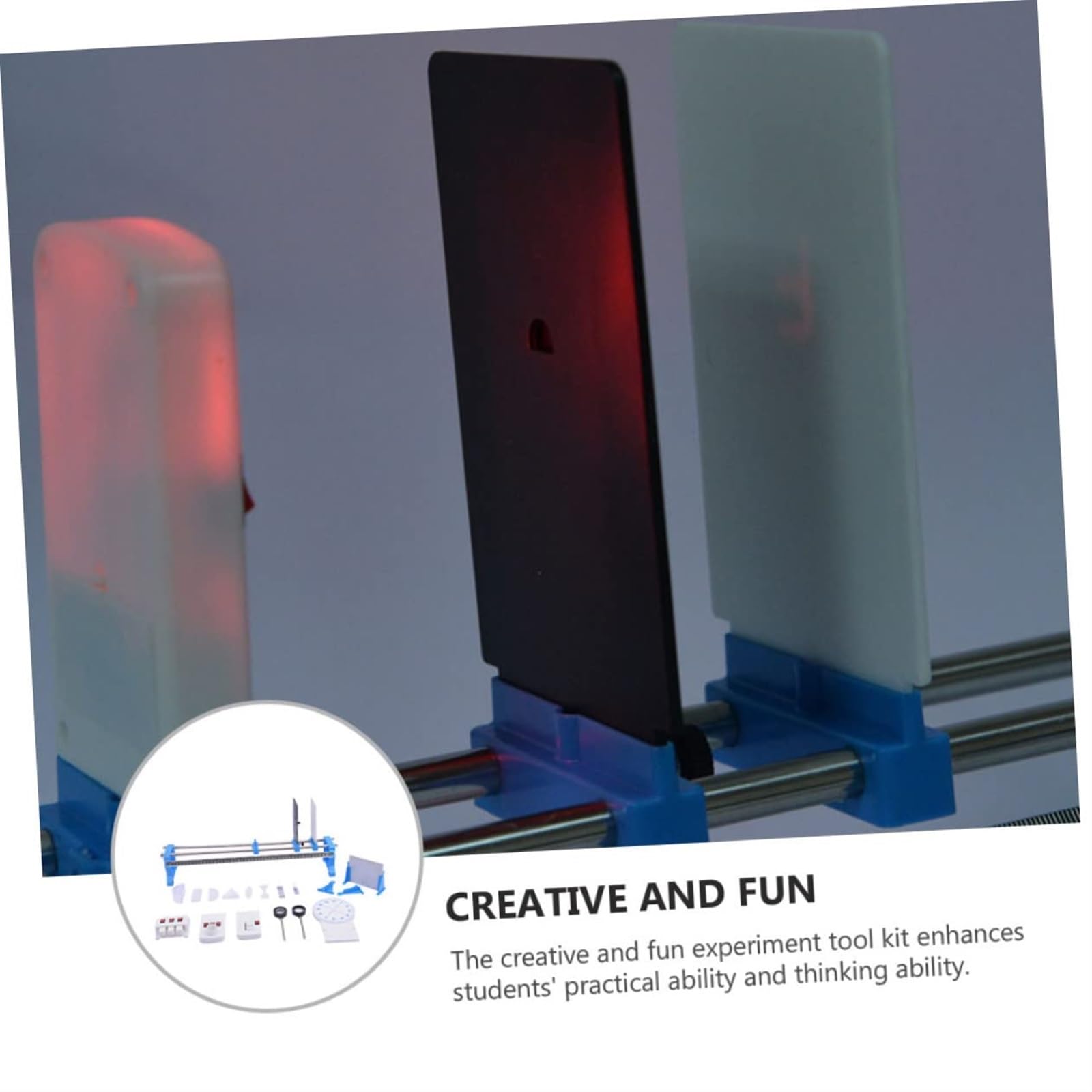 Caja De Experimentos Óptica Física Varias Piezas, Luz Lente