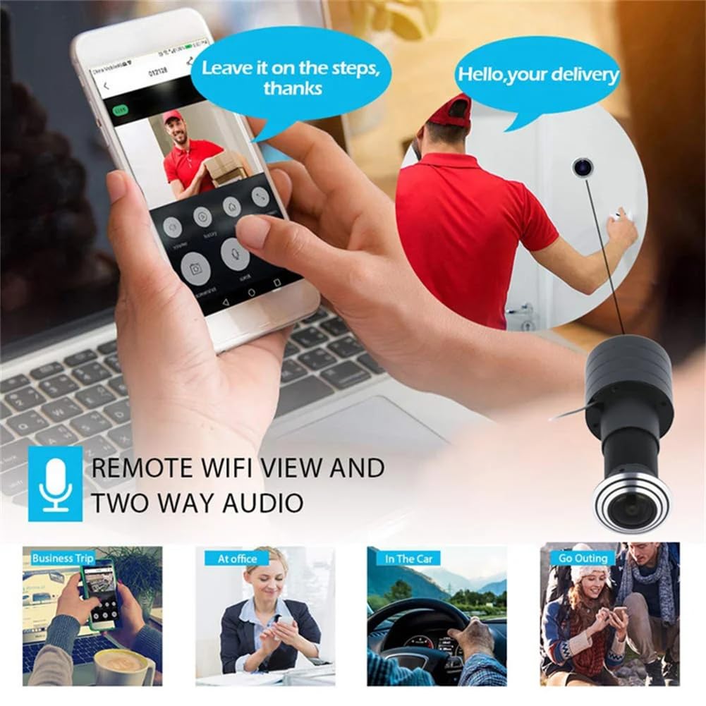 Tuya-campainha de vídeo WiFi, câmera HD sem fio, detecção de movimento