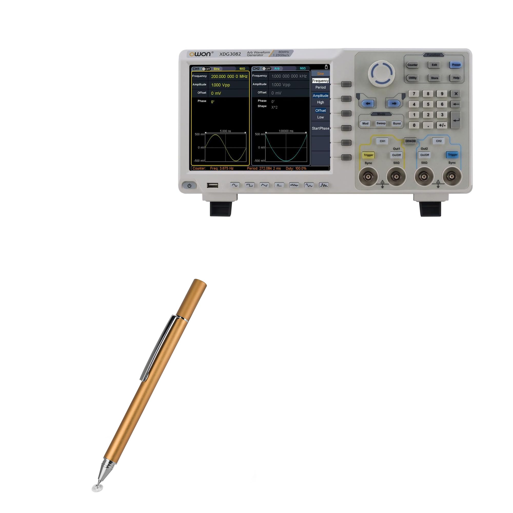 BoxWave Stylus Pen Compatible with Owon XDG3162 - FineTouch Capacitive Stylus, Super Precise Stylus Pen - Champagne Gold